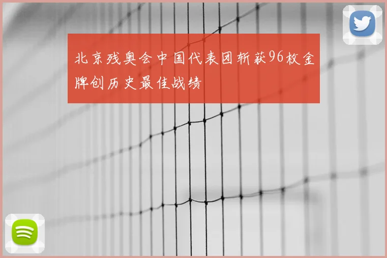 北京残奥会中国代表团斩获96枚金牌创历史最佳战绩